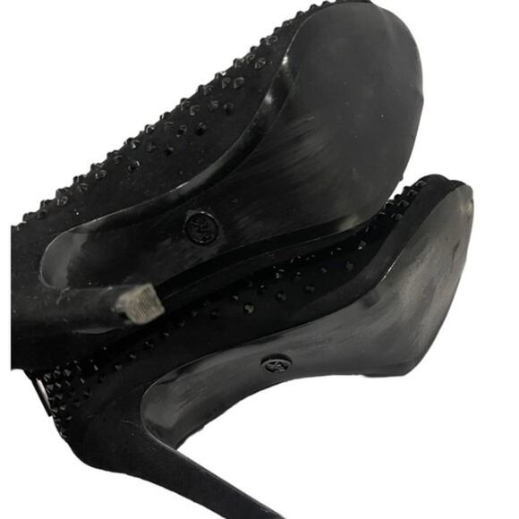 MICHAEL KORS Women's Black Dani Crystal Embellished Open Toe Bootie Sz 7 - Picture 6 of 6